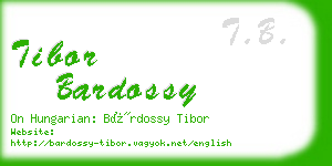 tibor bardossy business card
